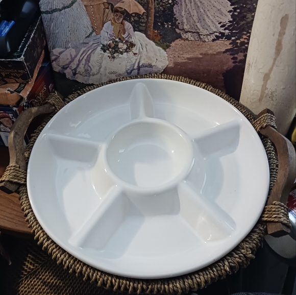 🥙Pier 1 RARE Vtg.6 Part Design Ceramic & Sea Grass Wicker Set.🥪🌮🥝 - Picture 2 of 16
